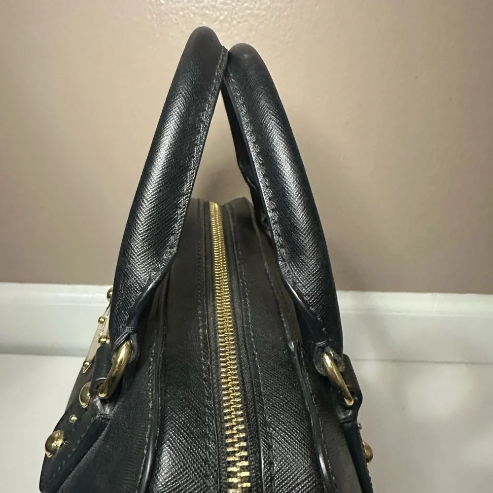 Michael Kors EUC Black Saffiano Leather Jet Set Convertible Satchel